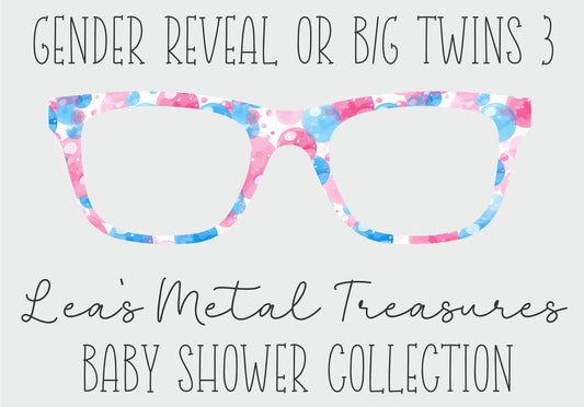 Gender Reveal B-G Twins 3 TOPPER COMES WITH MAGNETS