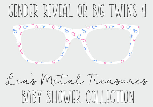 Gender Reveal B-G Twins 4 TOPPER COMES WITH MAGNETS