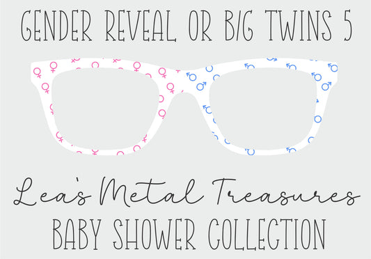 Gender Reveal B-G Twins 5 TOPPER COMES WITH MAGNETS