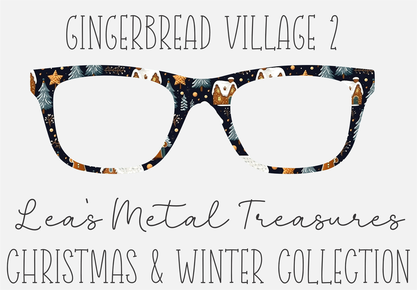 Gingerbread Village 2 Eyewear Frame Toppers COMES WITH MAGNETS