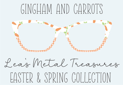 GINGHAM AND CARROTS Eyewear Frame Toppers COMES WITH MAGNETS