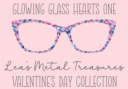 Glowing Glass Hearts One Eyewear Printed Magnetic Eyeglasses Topper