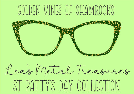 Golden Vines of Shamrocks Eyewear Frame Toppers COMES WITH MAGNETS