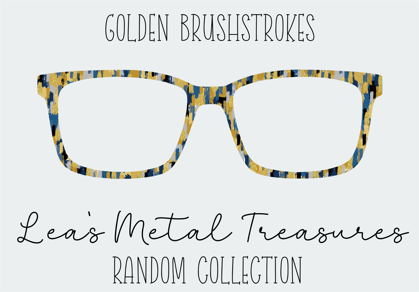 Golden Brushstrokes Eyewear Frame Toppers