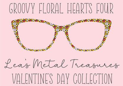 Groovy Floral Hearts Four Eyewear Printed Magnetic Eyeglasses Topper