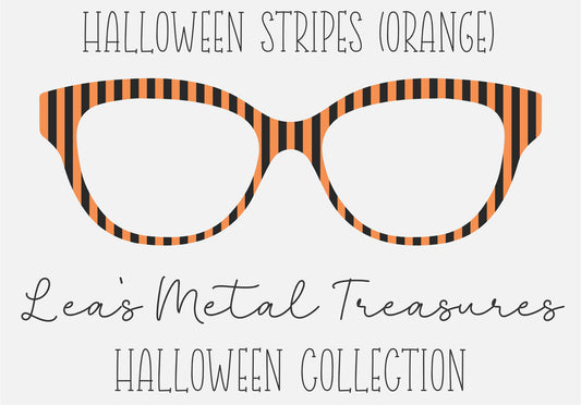 Halloween Stripes Orange Eyewear Frame Toppers COMES WITH MAGNETS