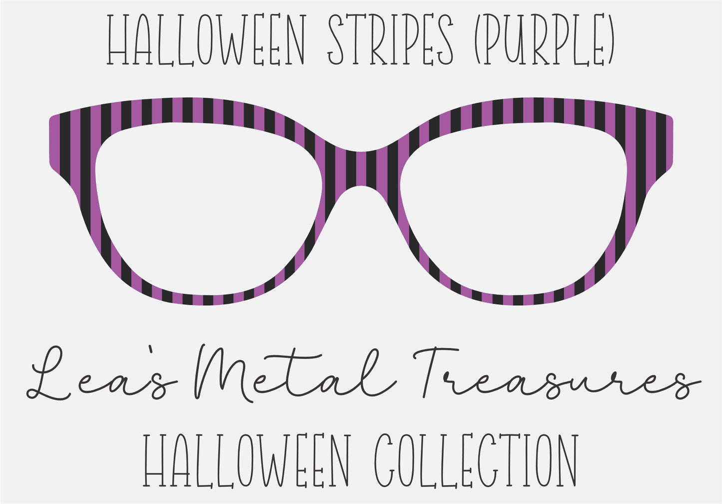 Halloween Stripes Purple Eyewear Frame Toppers COMES WITH MAGNETS