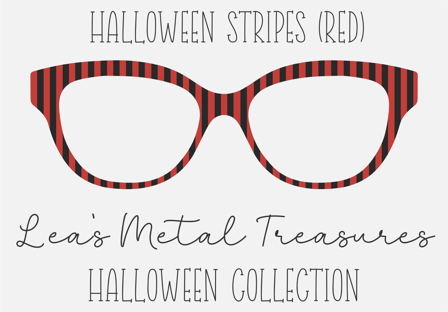 Halloween Stripes Red Eyewear Frame Toppers COMES WITH MAGNETS