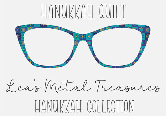 Hanukkah Quilt Eyewear Frame Toppers COMES WITH MAGNETS