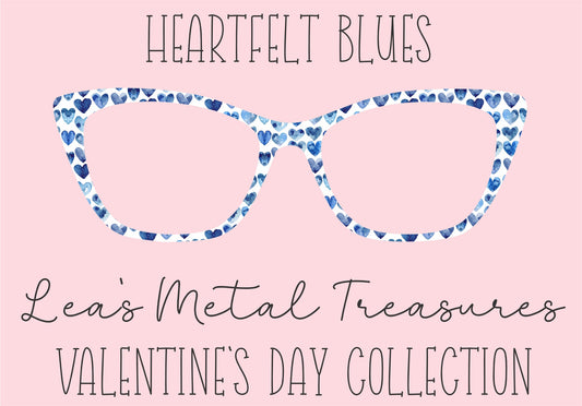 Heartfelt Blues Eyewear Printed Magnetic Eyeglasses Topper