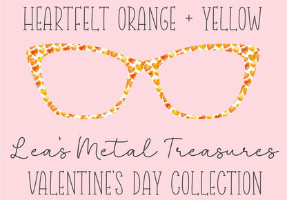 Heartfelt Orange + Yellow Eyewear Printed Magnetic Eyeglasses Topper