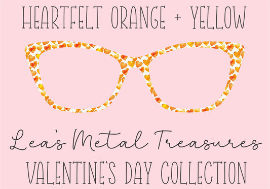 Heartfelt Orange + Yellow Eyewear Printed Magnetic Eyeglasses Topper