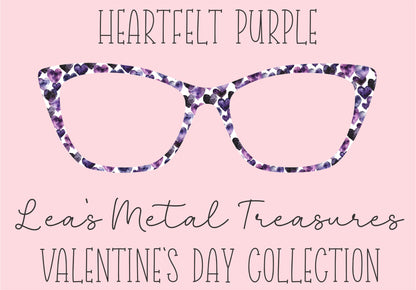 Heartfelt Purple Eyewear Printed Magnetic Eyeglasses Topper