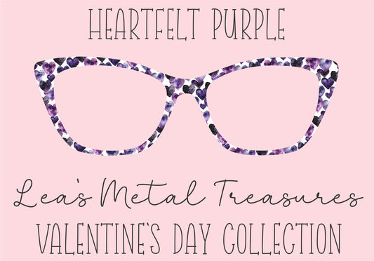 Heartfelt Purple Eyewear Printed Magnetic Eyeglasses Topper