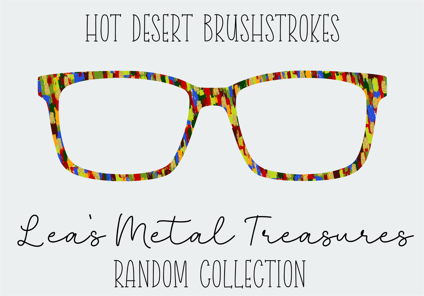 Hot Desert Brushstrokes Eyewear Frame Toppers