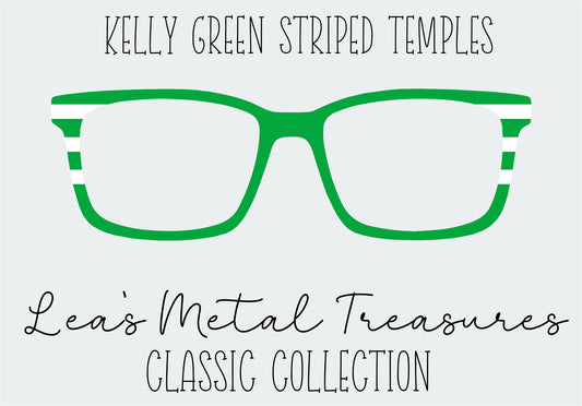 Kelly Green Striped Templates Eyewear Frame Toppers