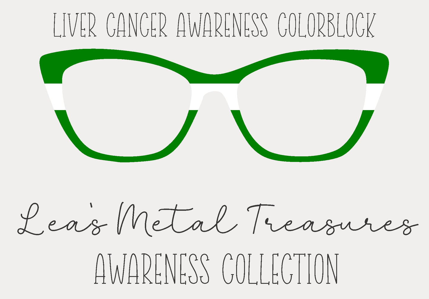 Liver Cancer Awareness Colorblock  Eyewear Frame Toppers
