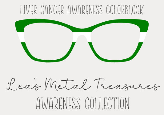 Liver Cancer Awareness Colorblock  Eyewear Frame Toppers