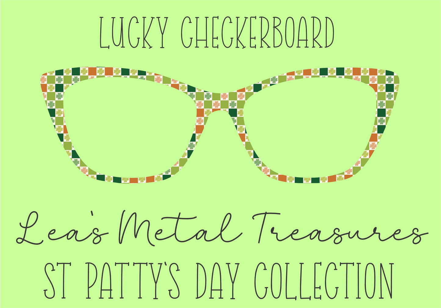 Lucky Checkerboard Eyewear Frame Toppers COMES WITH MAGNETS