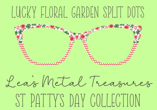 Lucky Floral Garden Split Dots Eyewear Frame Toppers COMES WITH MAGNETS