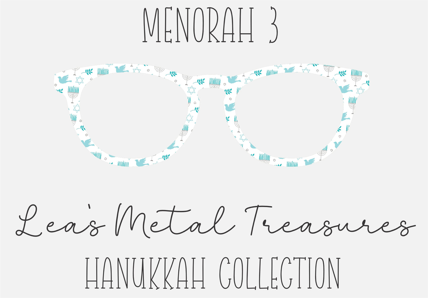 Menorah 3 Eyewear Frame Toppers COMES WITH MAGNETS