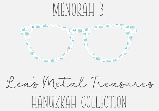 Menorah 3 Eyewear Frame Toppers COMES WITH MAGNETS