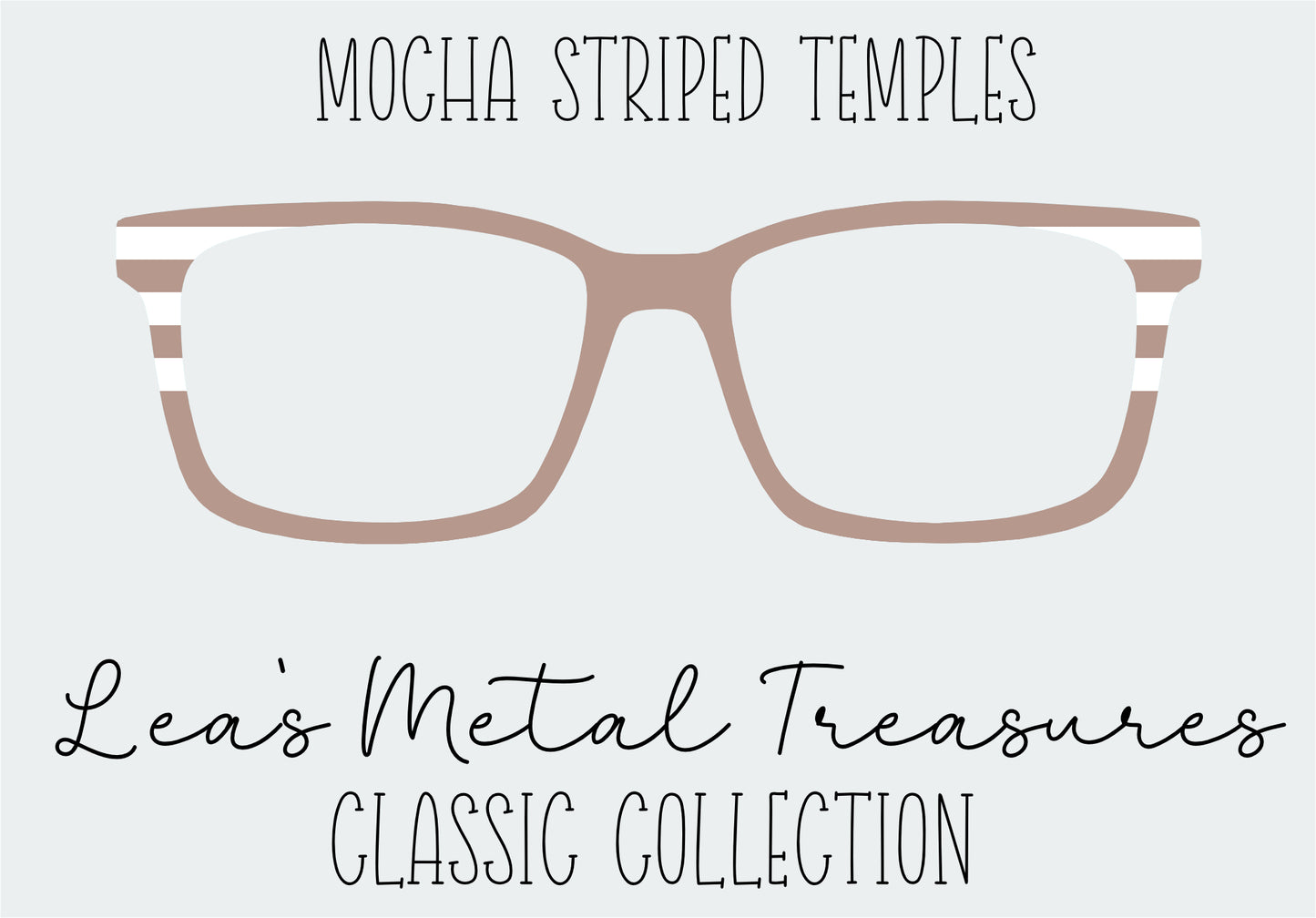 Mocha Striped Templates Eyewear Frame Toppers
