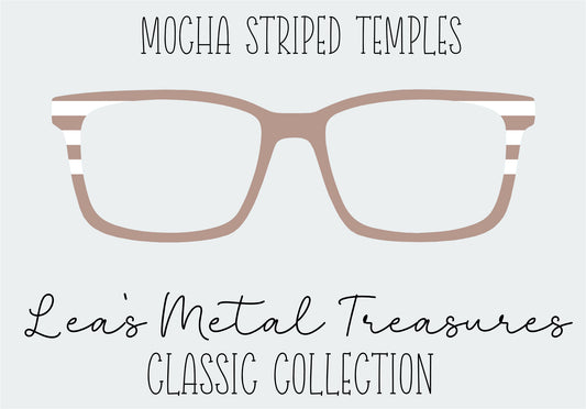 Mocha Striped Templates Eyewear Frame Toppers