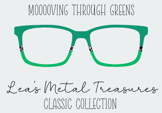Mooooving Through Greens Eyewear Frame Toppers
