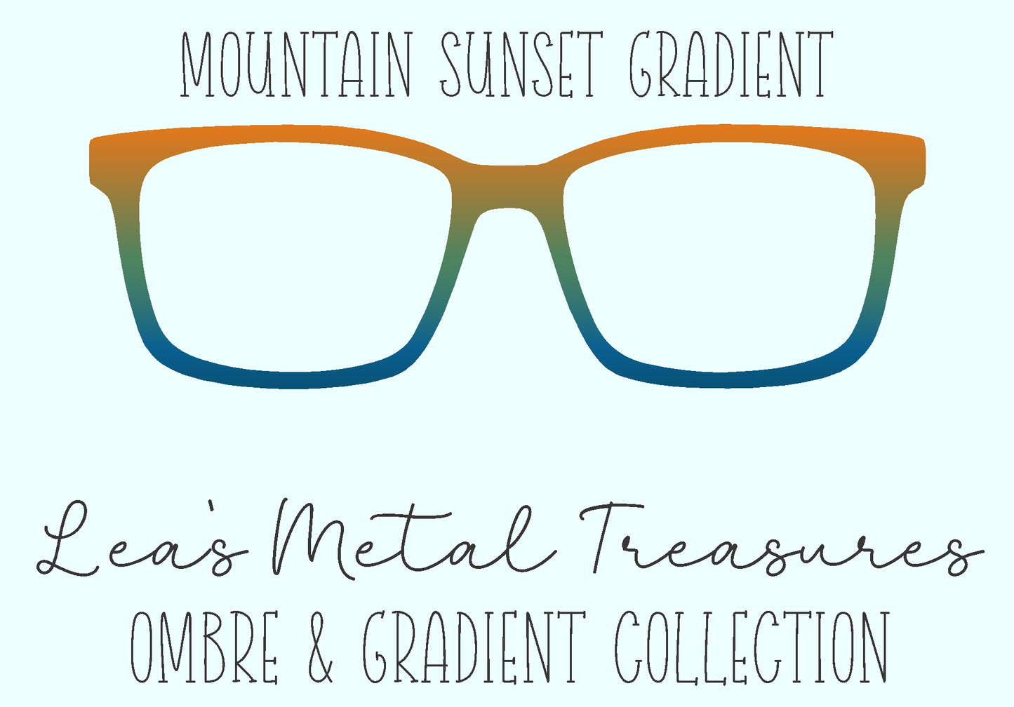 Mountain Sunset Gradient Eyewear Frame Toppers