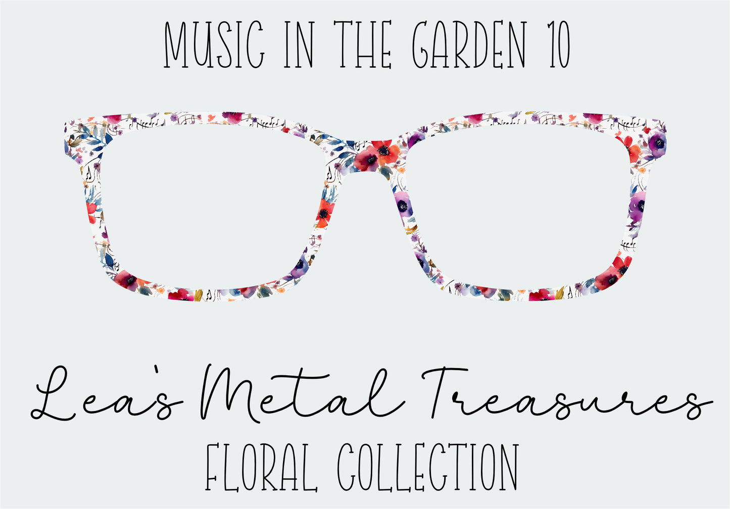 Music in the Garden 10 Eyewear Frame Toppers