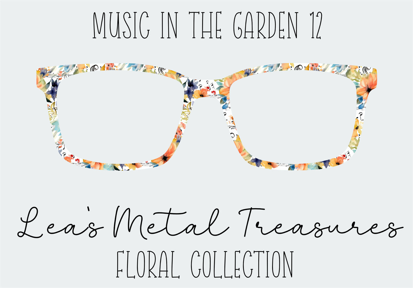 Music in the Garden 12 Eyewear Frame Toppers