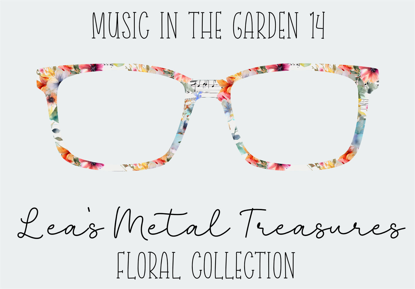 Music in the Garden 14 Eyewear Frame Toppers