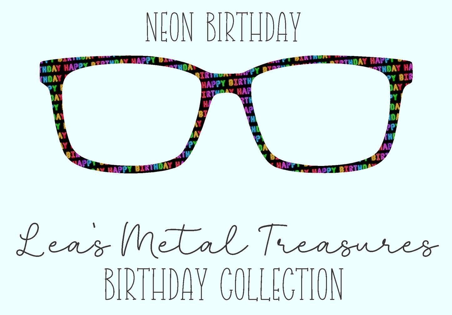 Neon Birthday Eyewear Frame Toppers