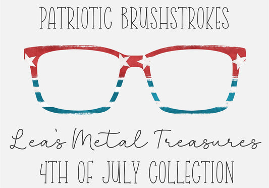 Patriotic Brushstrokes Eyewear Toppers COMES WITH MAGNETS