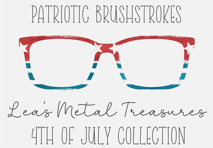 Patriotic Brushstrokes Eyewear Toppers COMES WITH MAGNETS