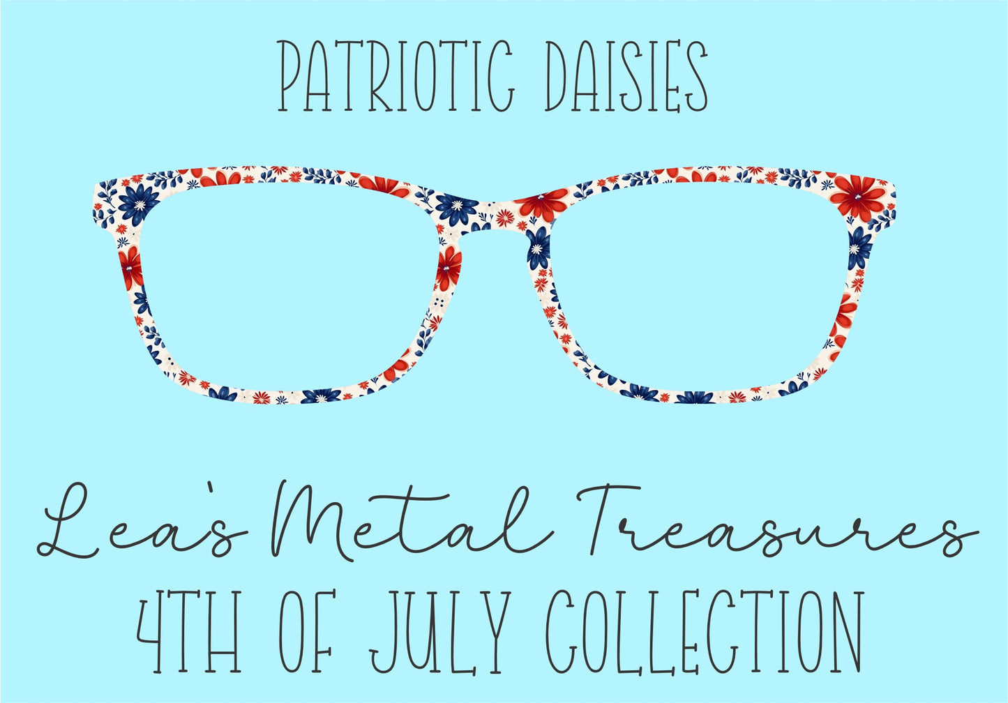 Patriotic Daisies Eyewear Frame Toppers