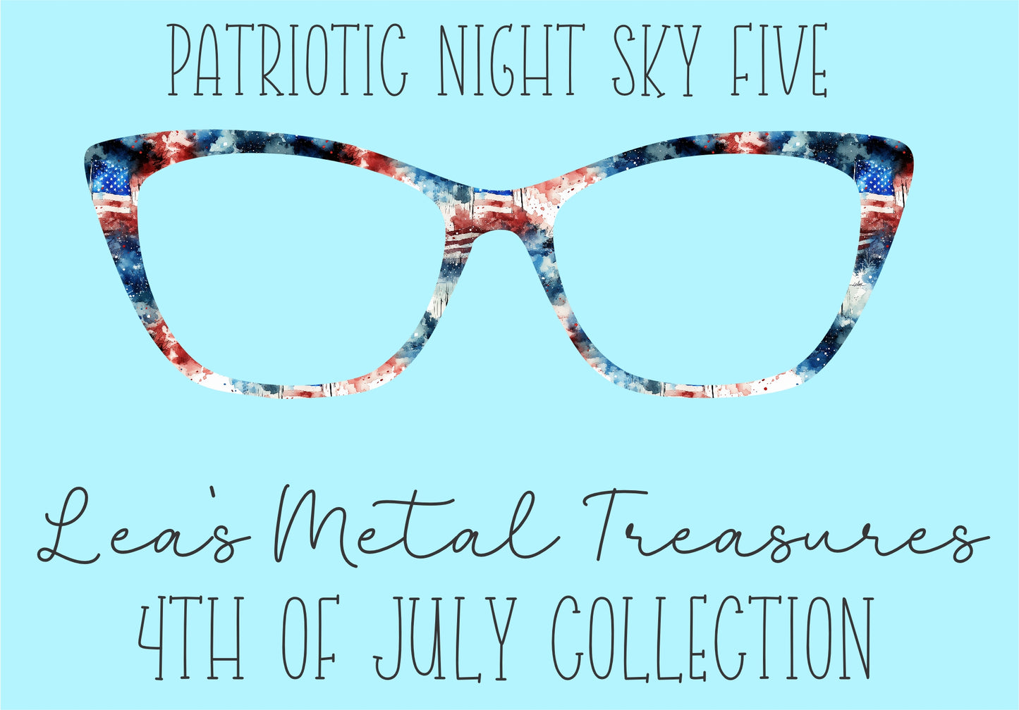 Patriotic Night Sky 5 Eyewear Frame Toppers