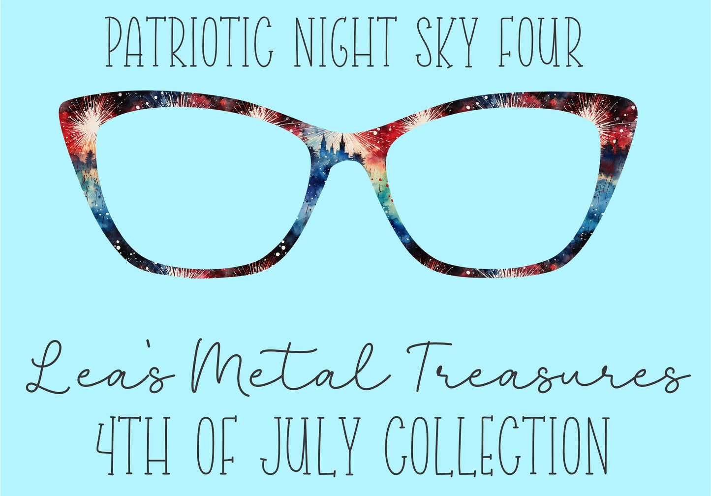 Patriotic Night Sky 4 Eyewear Frame Toppers