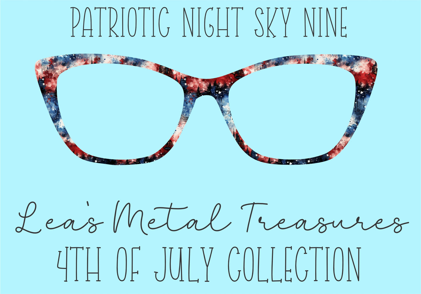 Patriotic Night Sky 9 Eyewear Frame Toppers