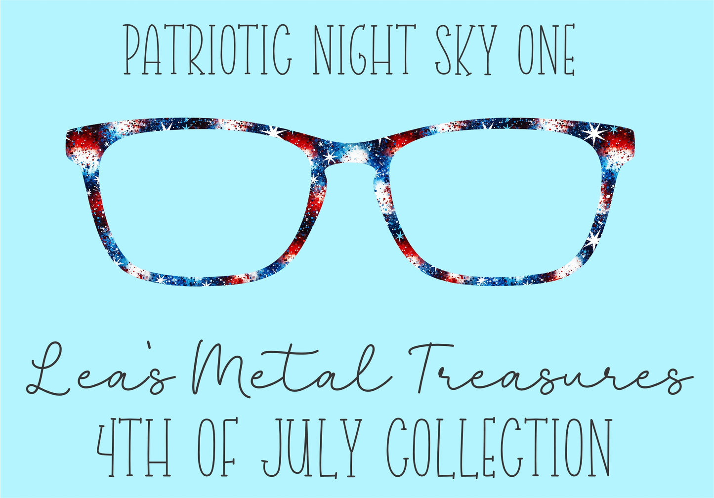 Patriotic Night Sky 1 Eyewear Frame Toppers