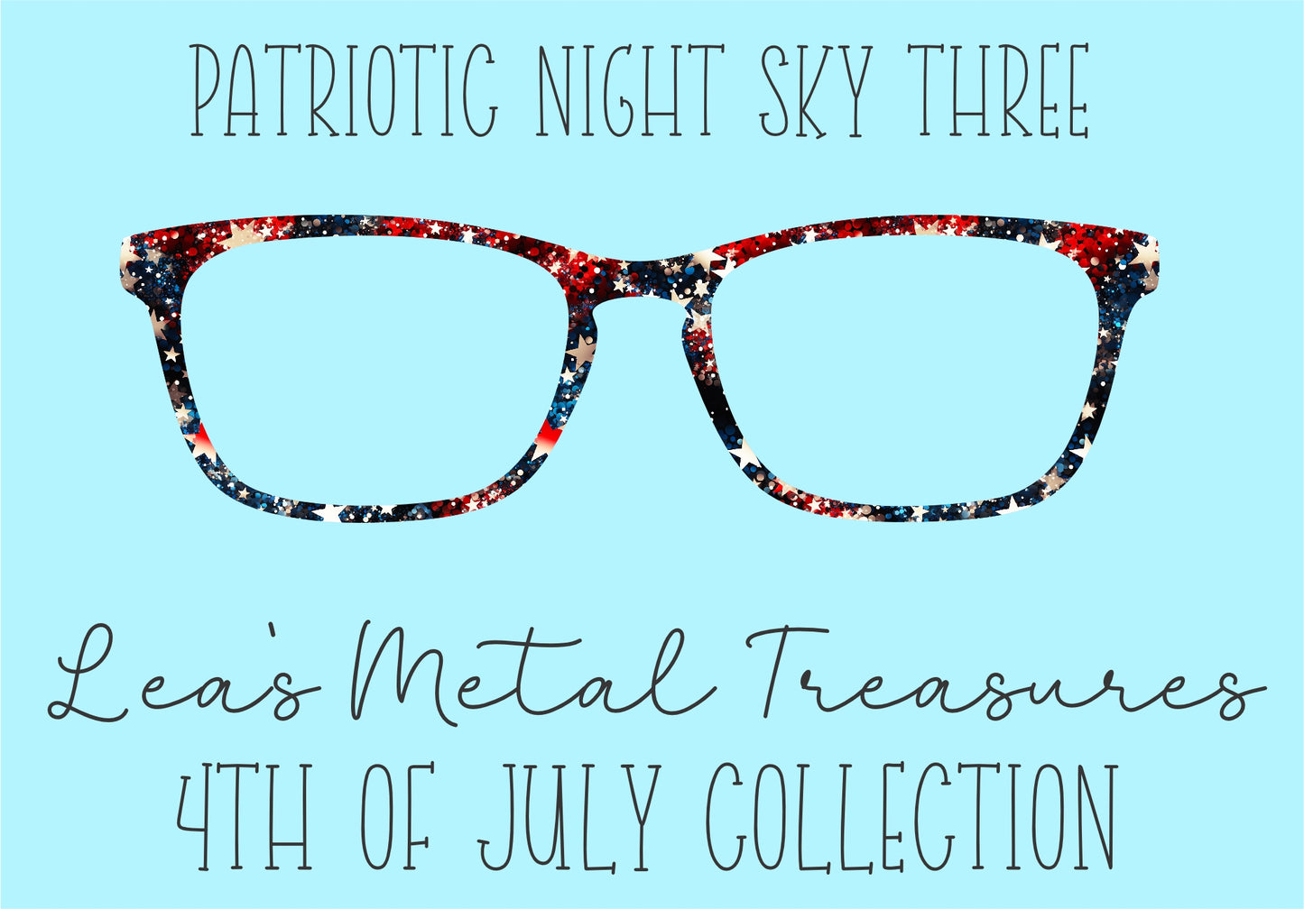 Patriotic Night Sky 3 Eyewear Frame Toppers