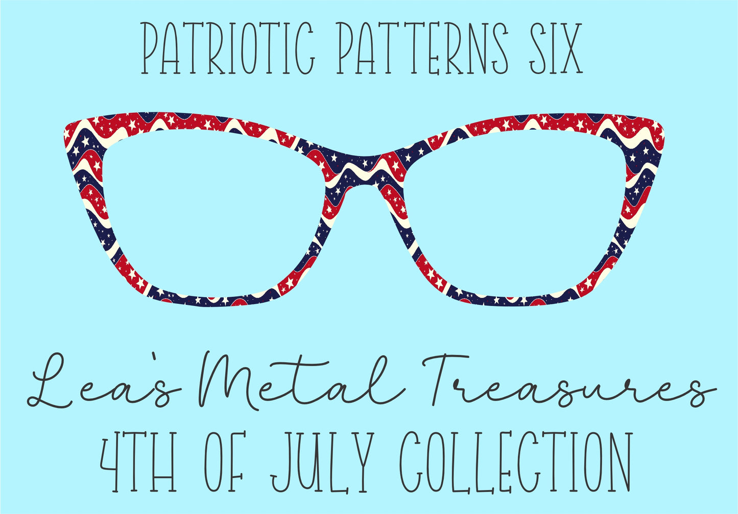 Patriotic Patterns 6 Eyewear Frame Toppers