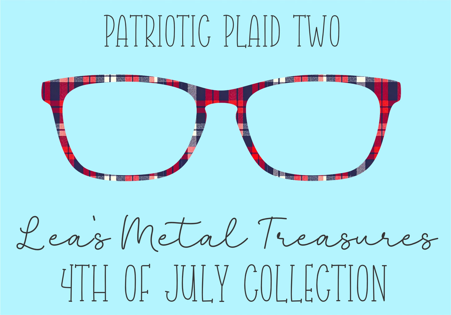 Patriotic Plaid 2 Eyewear Frame Toppers