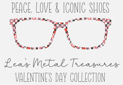 Peace Love and Iconic Shoes Eyewear Printed Magnetic Eyeglasses Topper