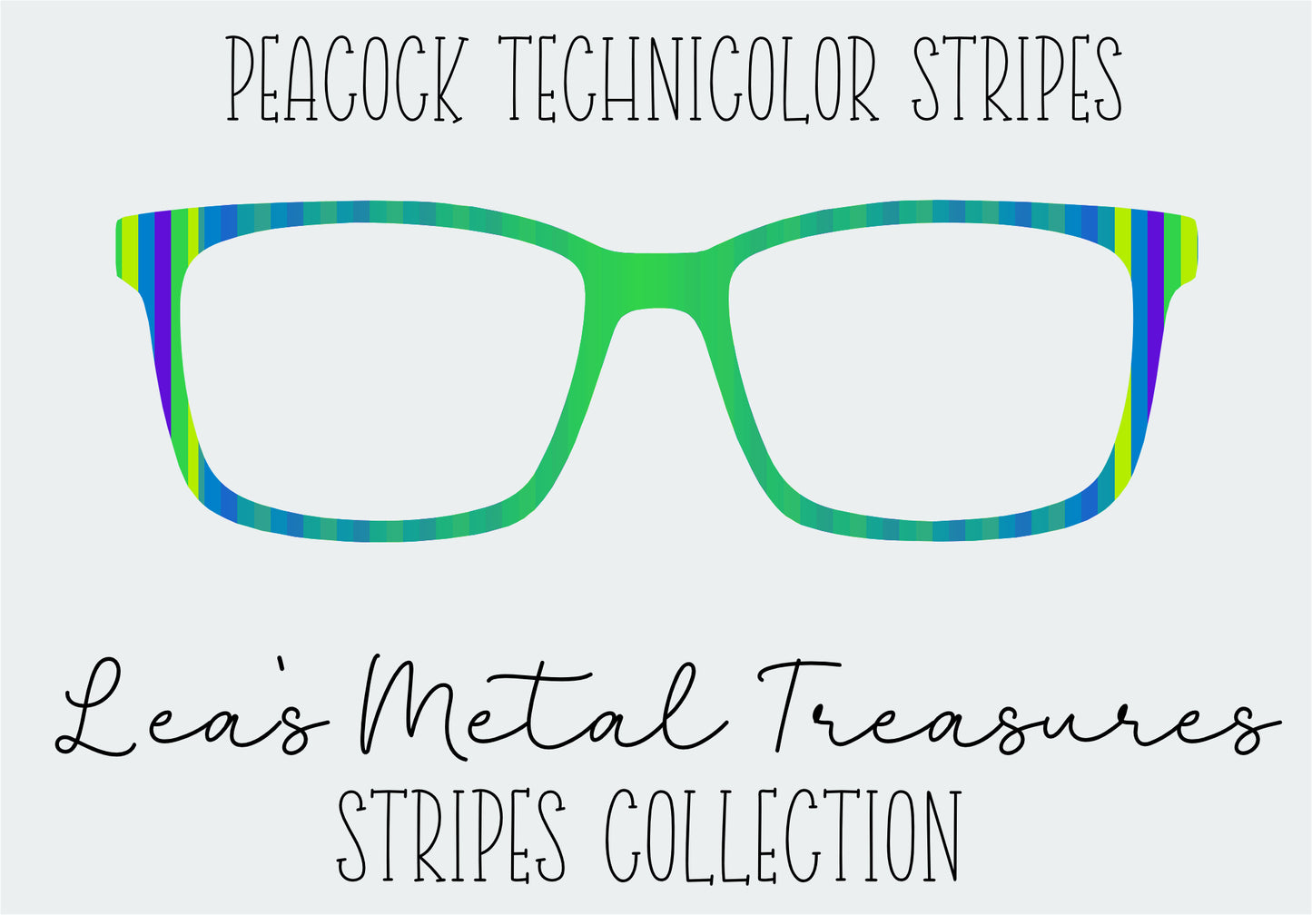 Peacock Technicolor Stripes Eyewear Frame Toppers