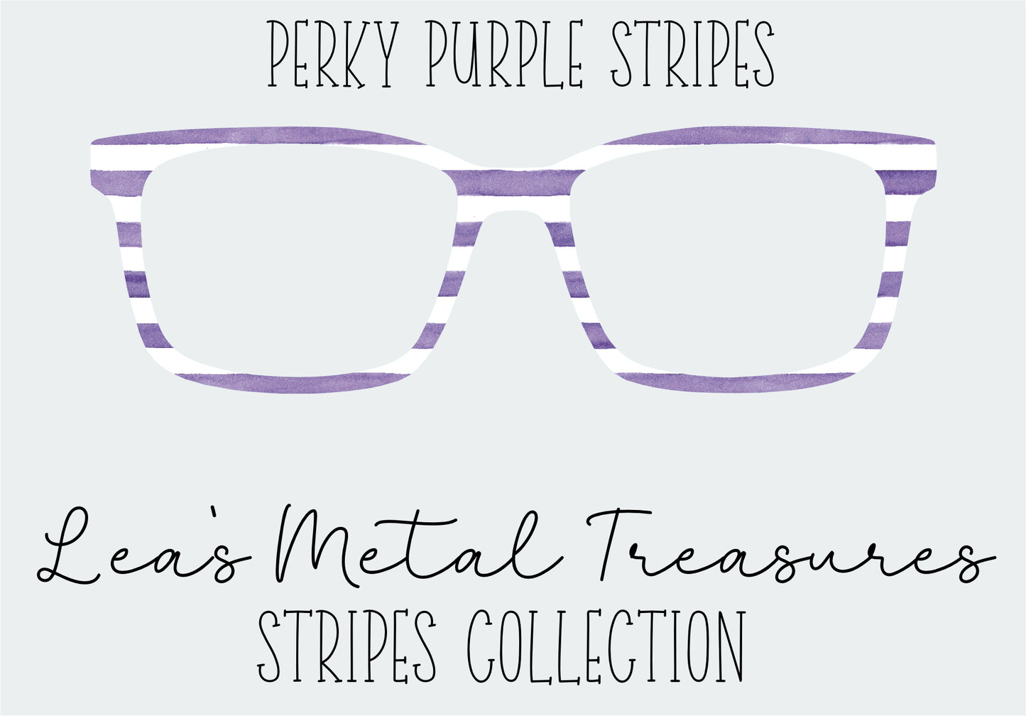 Perky Purple Stripes Eyewear Frame Toppers
