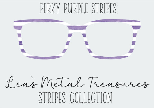 Perky Purple Stripes Eyewear Frame Toppers