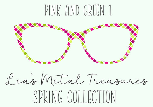 Pink and Green 1 Eyewear Frame Toppers COMES WITH MAGNETS