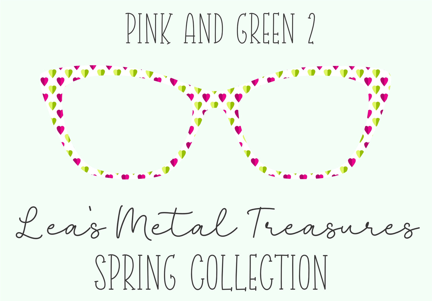 Pink and Green 2 Eyewear Frame Toppers COMES WITH MAGNETS